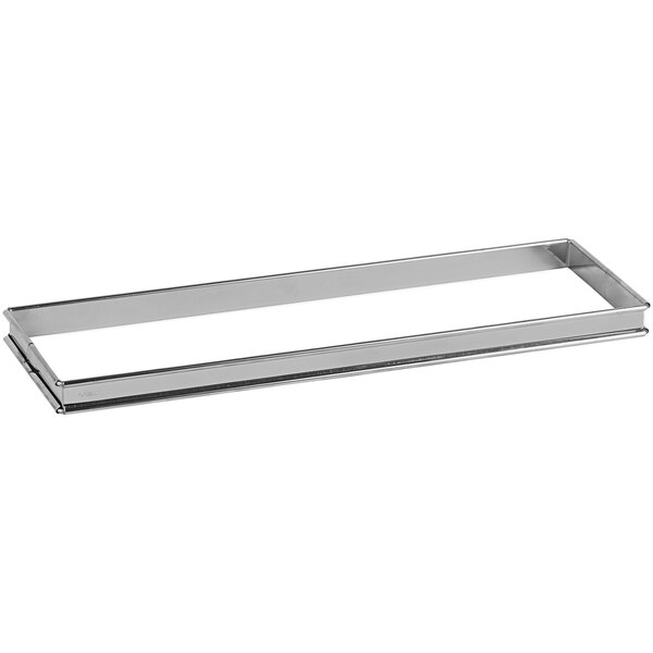 Gobel 13 3/4" x 4 1/4" x 1" Rectangular Rolled Edge Stainless Steel