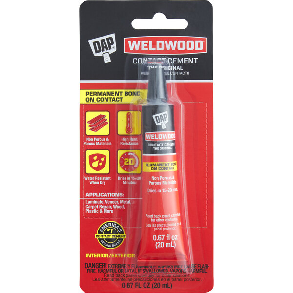 DAP Weldwood .67 oz. Tan Original Contact Cement Squeeze Tube 70798 00129