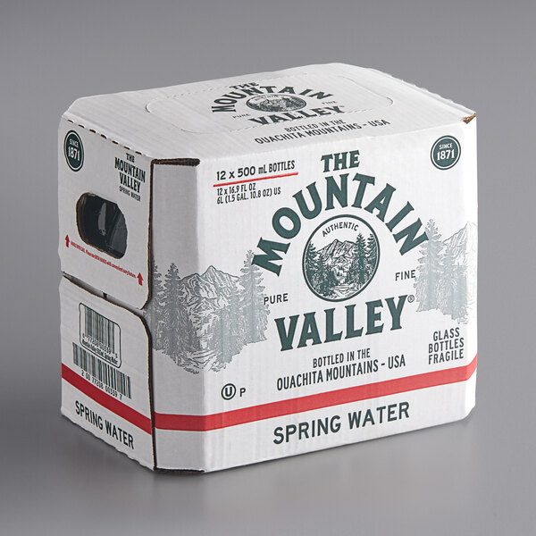 Mountain Valley Spring Water 500 mL Glass Bottle 12/Case