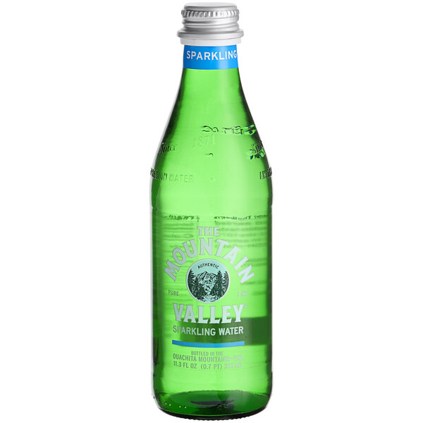Mountain Valley Sparkling Water 333 mL Glass Bottle 24/Case