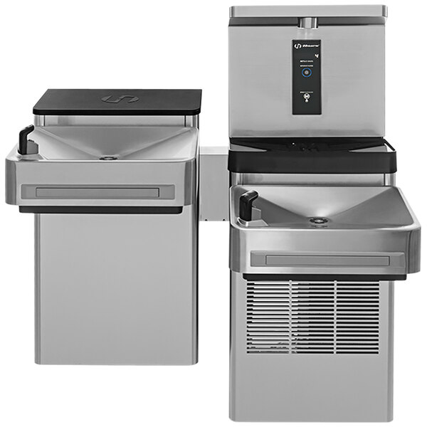 Haws 1212SF Dual Wall Mount Stainless Steel Filtered Water Cooler with