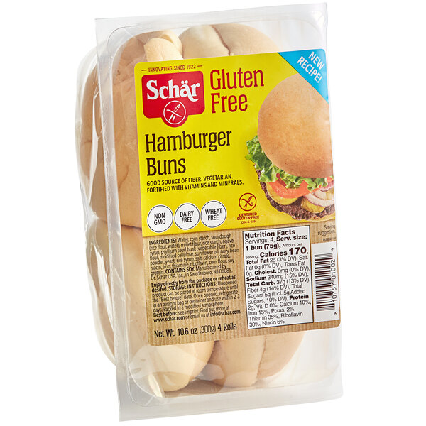 Schar GlutenFree Hamburger Bun (4/Case) staurantStore