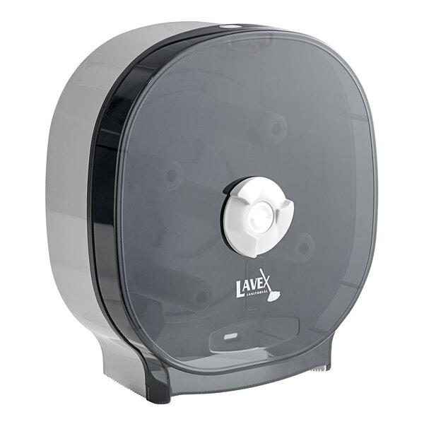 Lavex Black 5 1/4 Double Roll Vertical Toilet Tissue Dispenser