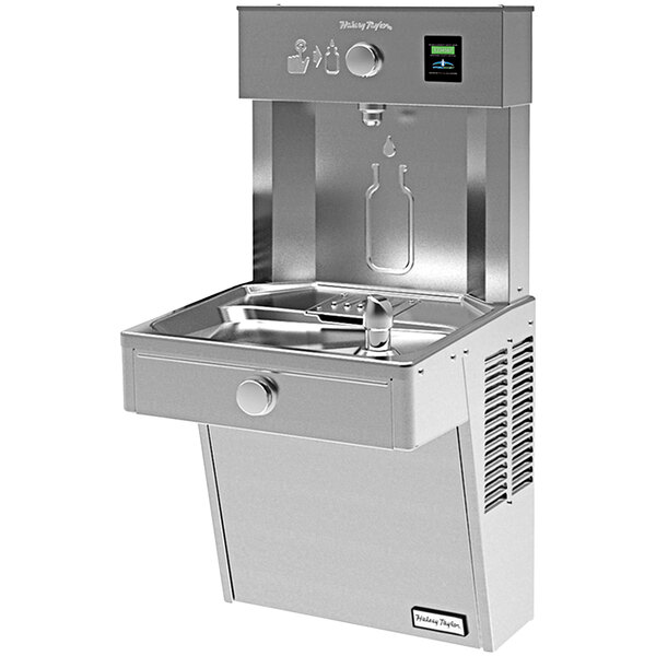 Halsey Taylor HTHBHVR-NF HydroBoost Stainless Steel Non-Filtered Bottle Filling Station with Vandal-Resistant Drinking Fountain