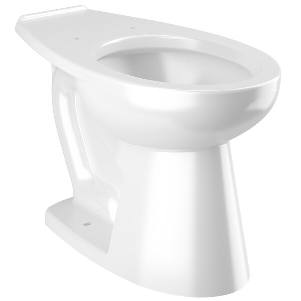 A Sloan white floor-mounted toilet with a lid.