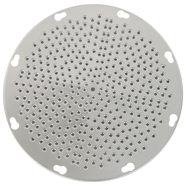 A Globe stainless steel grating plate with circular holes.