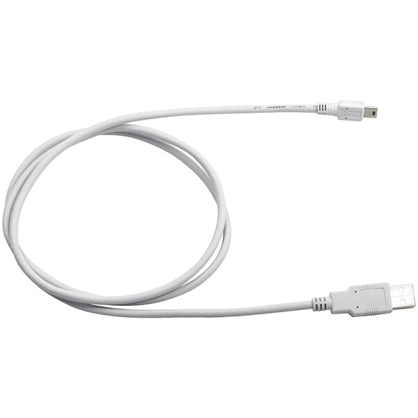 A Zebra white USB cable with a white plug.