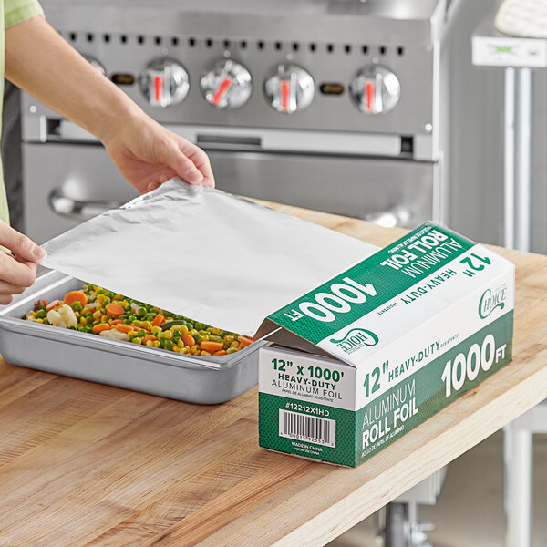 Choice 12 x 1000' Food Service Heavy-Duty Aluminum Foil Roll