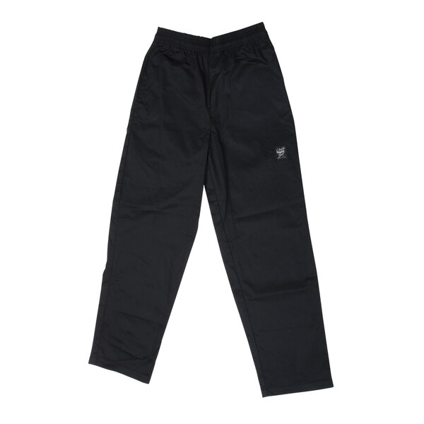 Chef Revival Unisex Solid Black Baggy Chef Pants