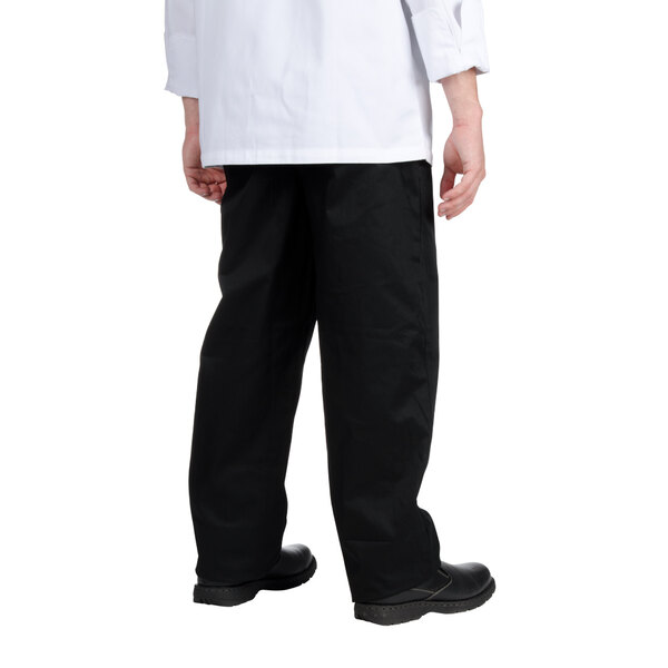 Chef Revival Unisex Solid Black Baggy Chef Pants