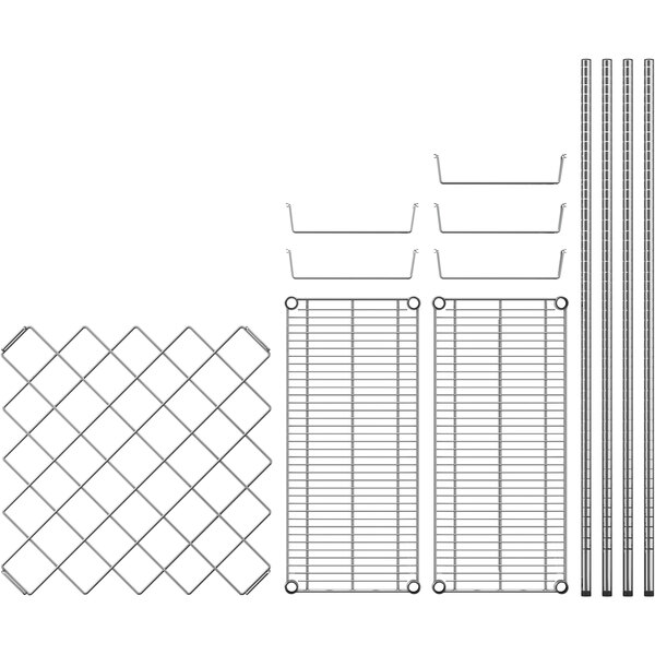 Regency 14" x 30" 45Bottle Wire Wine Rack Module with 54" Posts
