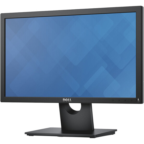 A black Dell LED-LCD computer monitor with a VGA connection.