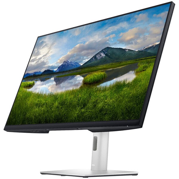 A Dell 31 1/2" 4K UHD LED-LCD IPS computer monitor displaying a landscape.