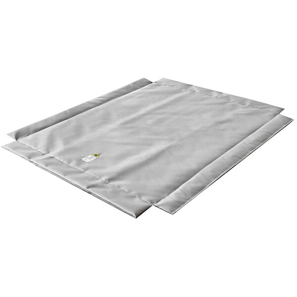 A white insulated top for a bulk container on a white background.