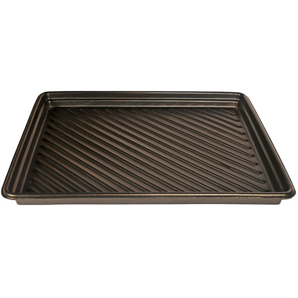 A black rectangular utility tray.