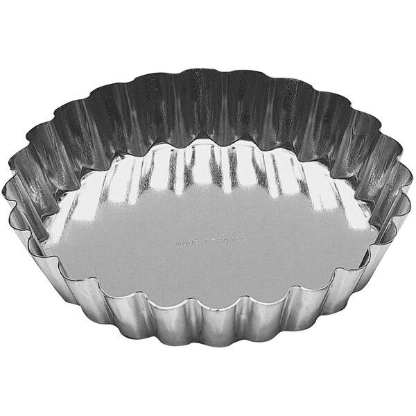 Gobel 4" x 11/16" Round Fluted TinPlated Tartlet Pan 193570