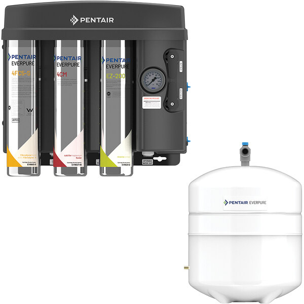 The white Everpure reverse osmosis system with a white 2 gallon tank.