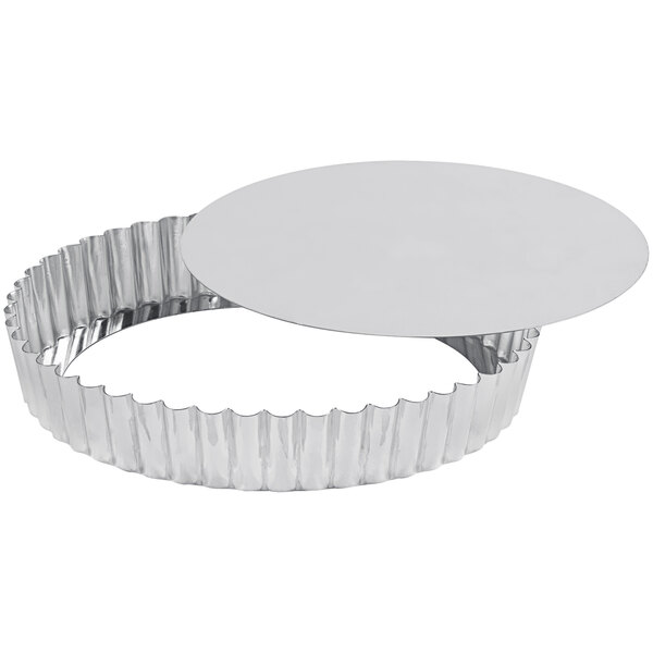 Gobel 8 11/16" Round Fluted Deep TinPlated Steel Tart / Quiche Pan