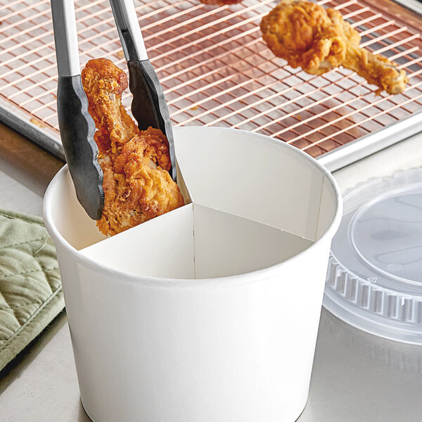 Innopak 85 oz. White PolyCoated SBS Bucket Divider 200/Case