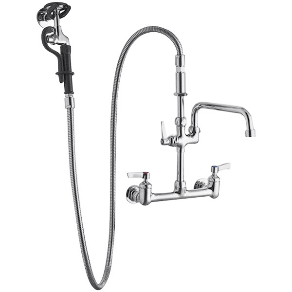 Zurn Elkay LK960AF14LC 1.2 GPM Wall Mount PreRinse Faucet with 8" Centers