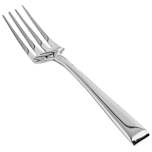 A Front of the House Parker stainless steel salad/dessert fork with a silver handle.