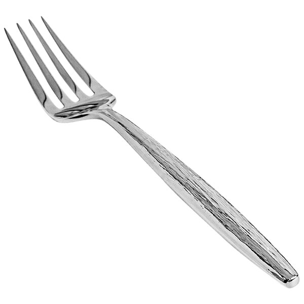A Front of the House Owen stainless steel fork with a long silver handle.