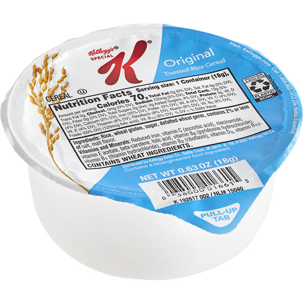 Kellogg's Special K Cereal SingleServe Bowl Pack 0.625 oz. 96/Case