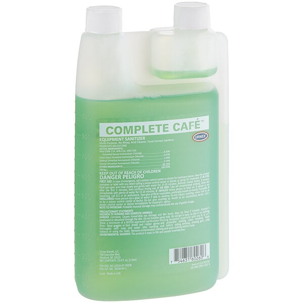 Urnex 15-CCF-UX1DN-02 1 Liter / 33.814 fl. oz. Complete Cafe Coffee Equipment Sanitizer - 2/Case
