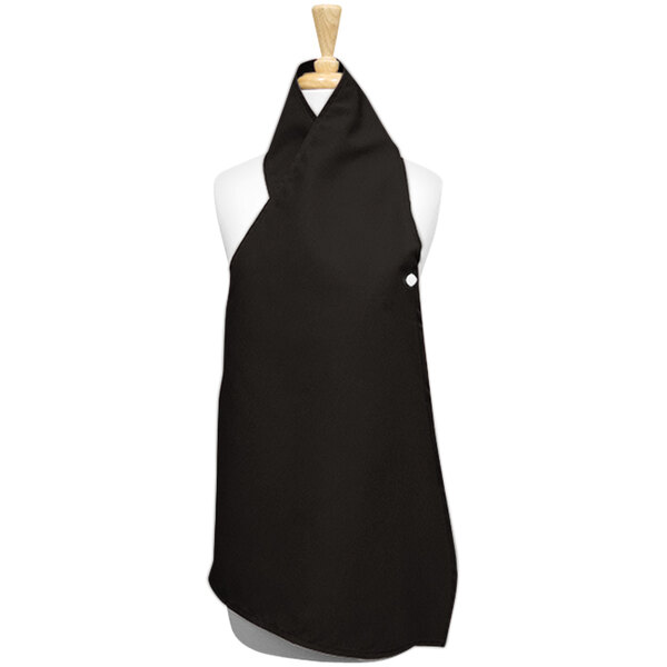 A black Snap Drape dining scarf on a mannequin.