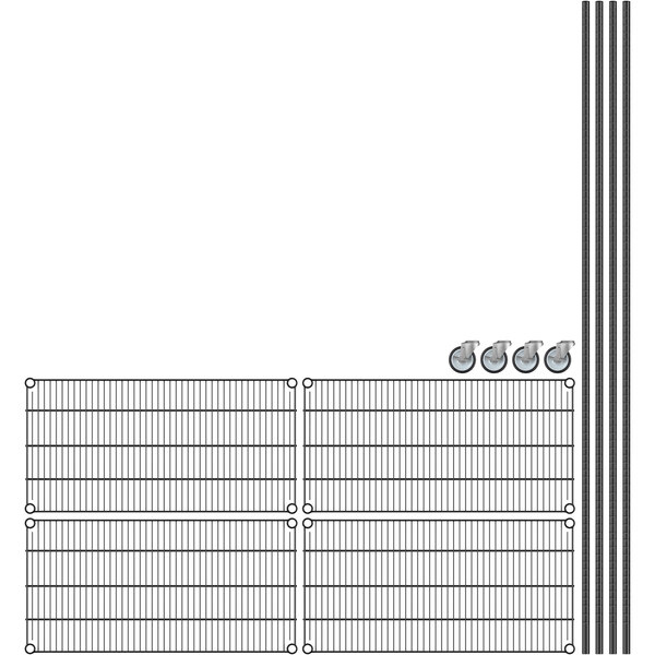 regency-18-x-36-x-92-nsf-black-epoxy-mobile-wire-shelving-starter