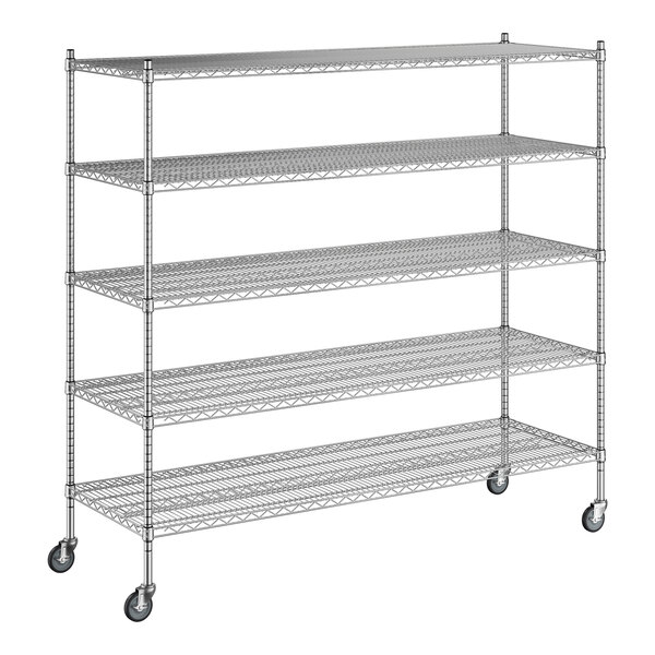 Regency Spec Line 24" x 72" x 70" NSF Stainless Steel Wire Mobile