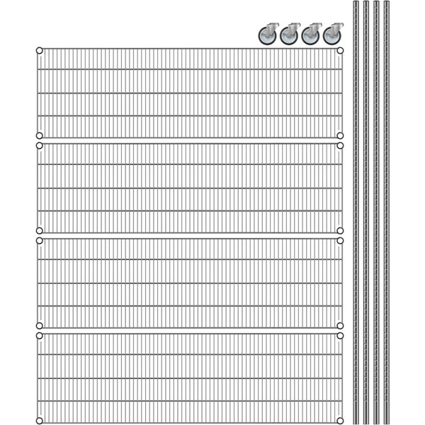 Regency 18 X 60 X 80 NSF Chrome Mobile Wire Shelving Starter Kit regency-18-x-60-x-80-nsf-chrome-mobile-wire-shelving-starter-kit