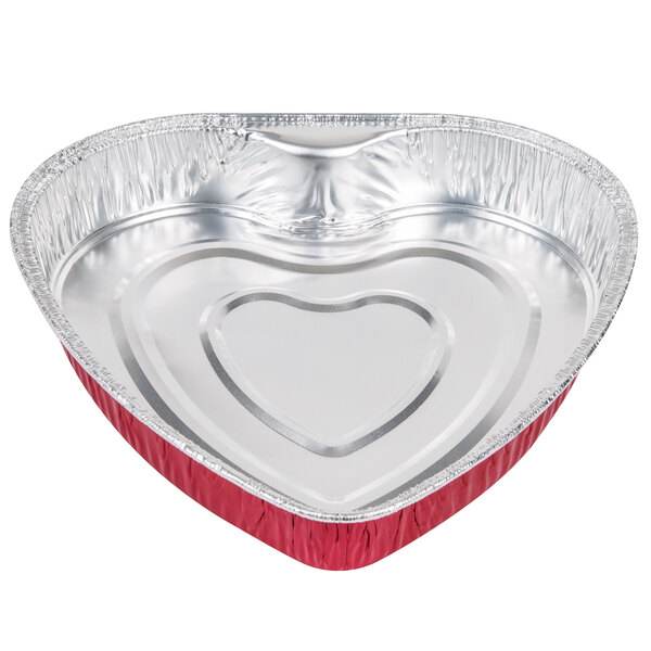 Disposable Heart Shaped Foil Pans 100/Case