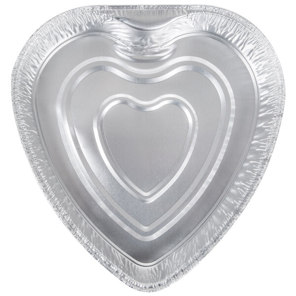 Disposable Heart Shaped Foil Pans 100/Case