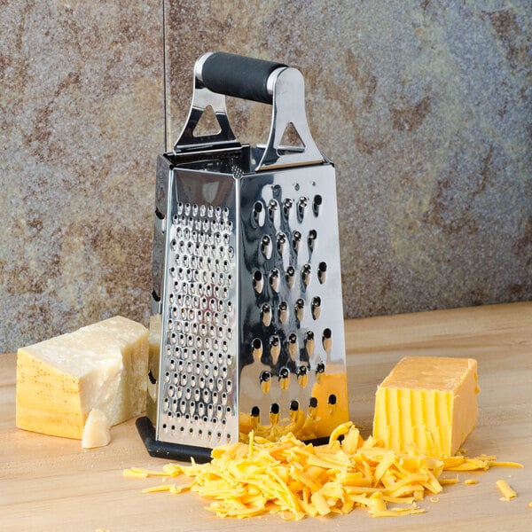 OFNMY Stainless Steel Square Grater Kitchen Four Sided Grater Good Grips Box Grater for Fruit Vegetable Cheese 