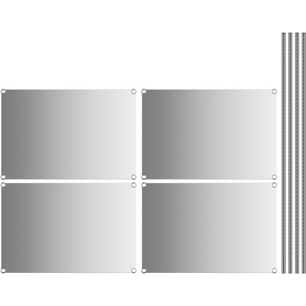 regency-24-x-36-x-64-nsf-solid-stainless-steel-stationary-shelving