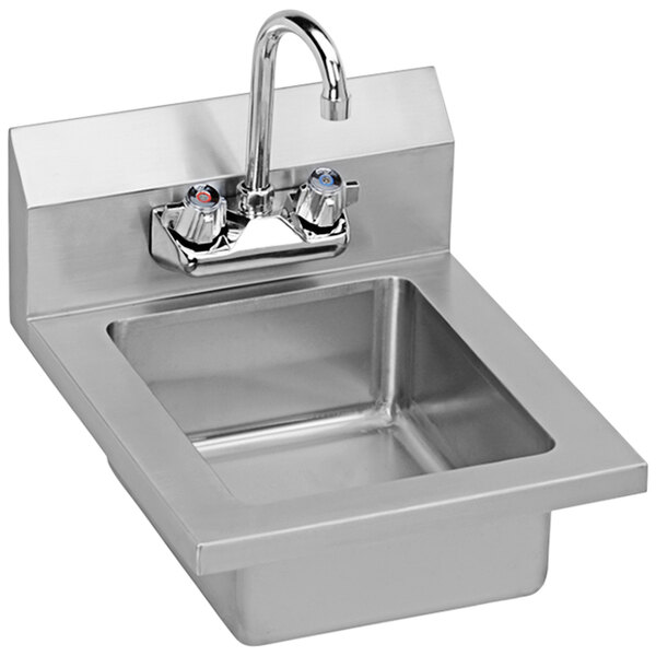 Zurn Elkay EHS14X 14" x 16 1/2" Wall Mount Hand Sink with Gooseneck Faucet