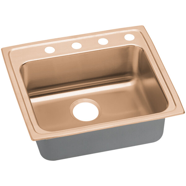 Zurn Elkay LRAD2521403CU CuVerro Antimicrobial Copper Single Bowl ADA