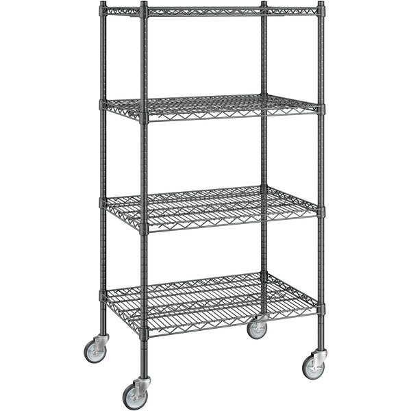 regency-21-x-30-x-60-nsf-black-epoxy-mobile-wire-shelving-starter