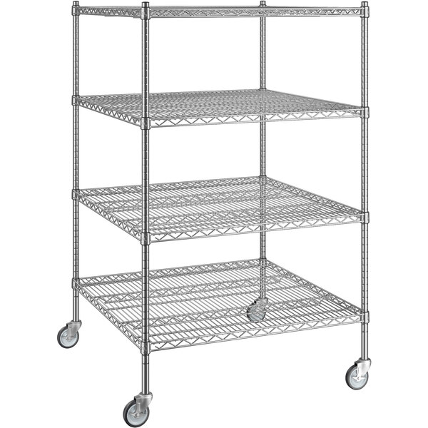 regency-36-x-36-x-60-nsf-chrome-mobile-wire-shelving-starter-kit
