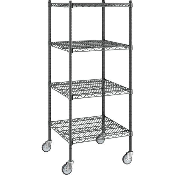regency-24-x-24-x-60-nsf-black-epoxy-mobile-wire-shelving-starter