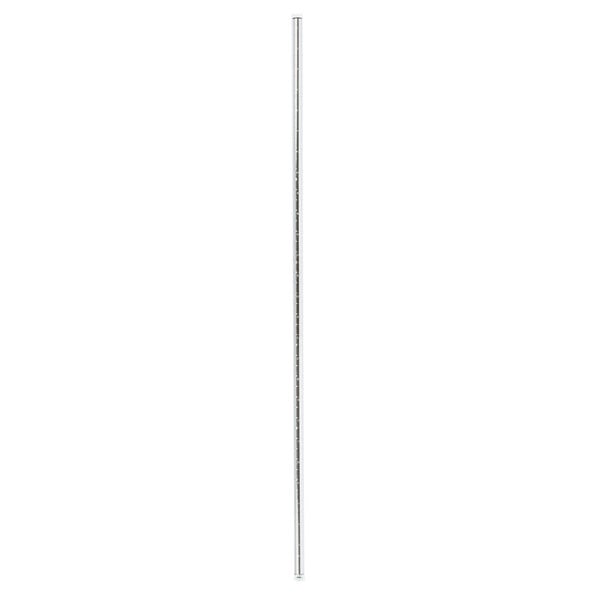 A long thin silver Metro Super Erecta SiteSelect post on a white background.