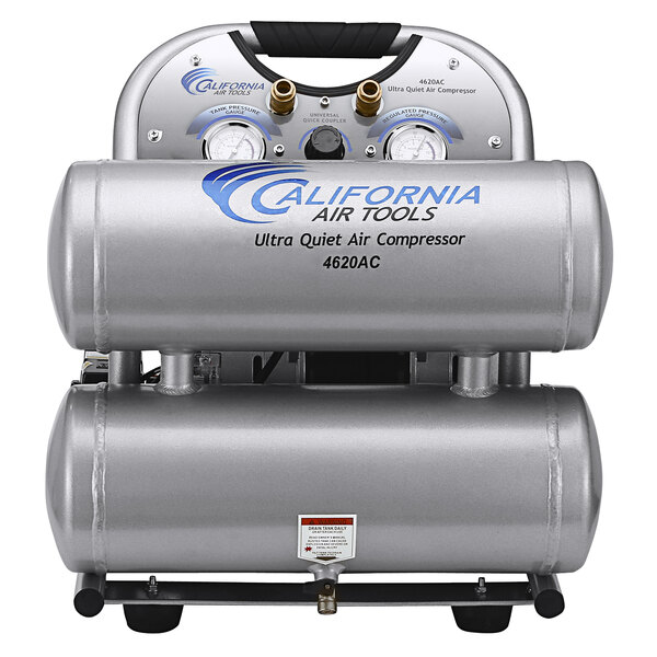 California Air Tools Ultra Quiet OilFree 4.6 Gallon Aluminum Twin Tank