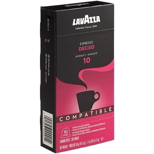 Lavazza Deciso Single Serve Capsules Compatible with Nespresso