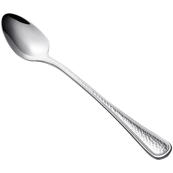A Bon Chef Positano stainless steel iced tea spoon with a silver handle.
