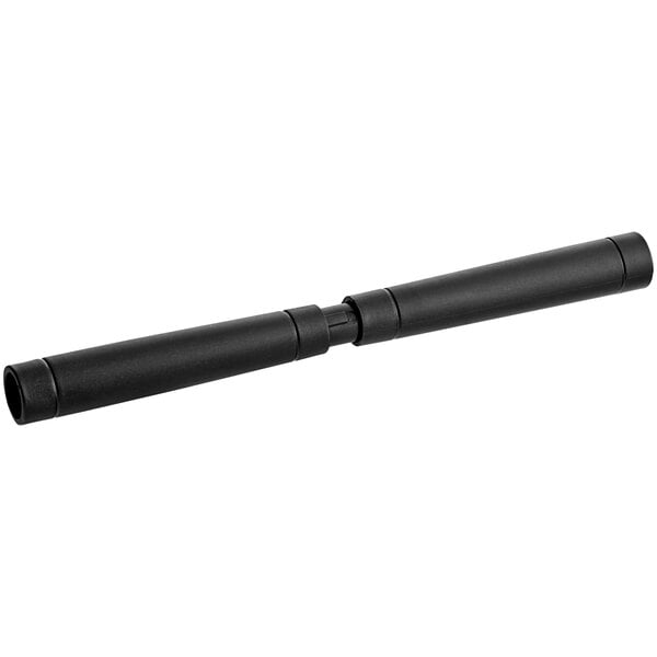 A black plastic tube with a long handle.