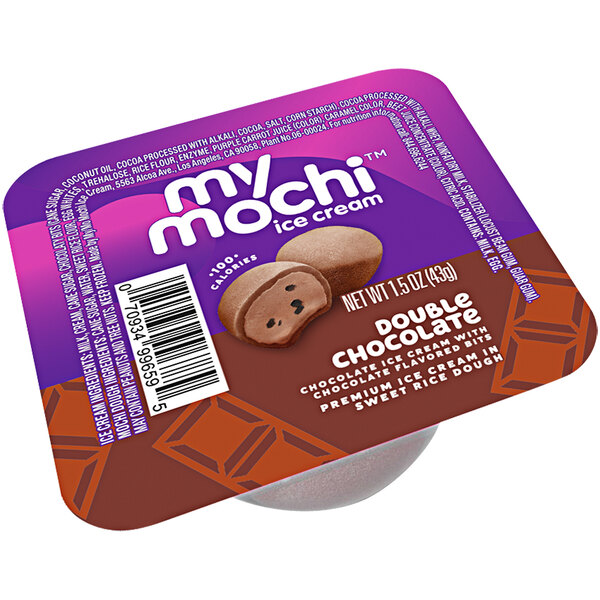 My/Mochi Double Chocolate Mochi Ice Cream 1.5 oz. - 72/Case