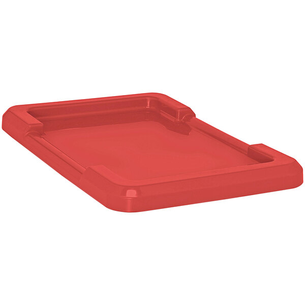 A red plastic Quantum lid on a red tub.