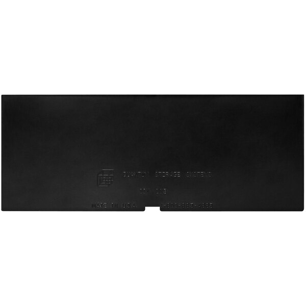 A black rectangular Quantum divider with text on the back.