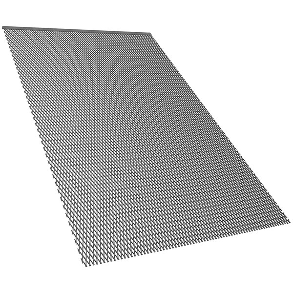 A black mesh panel with a white border.